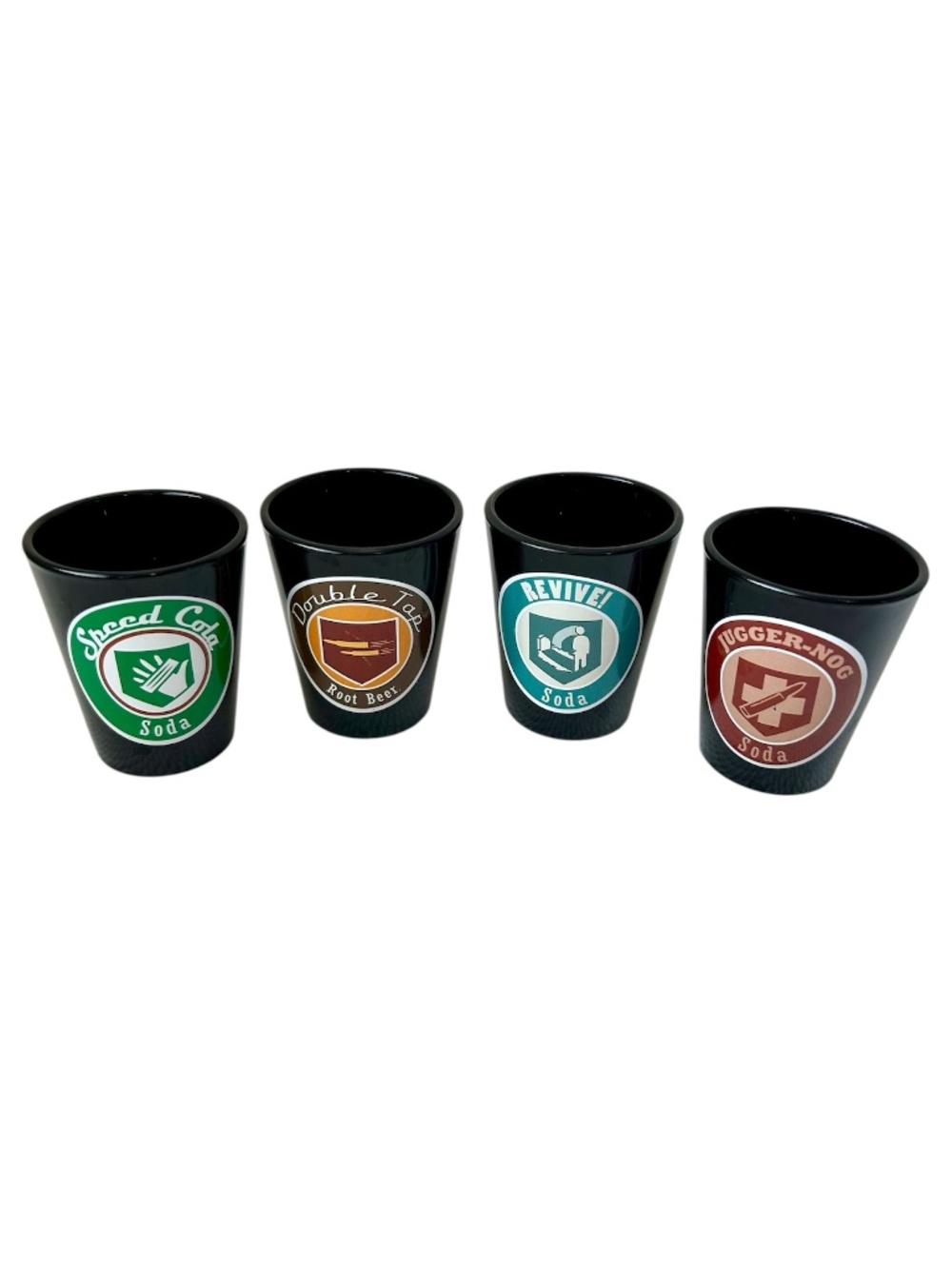 Call of Duty Zombies Perk-a-Cola 4 Pack Shot Glass Set Speed Cola Jugger-Nog